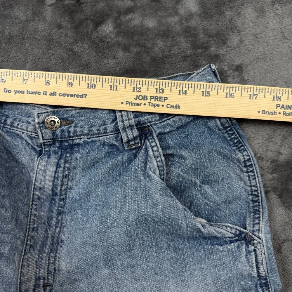 Wrangler Cargo Shorts Mens 32 Blue Denim Light Wash Hero Relaxed Fit Utility